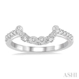 1/4 ctw Round Cut Diamond Wedding Band in 14K White Gold