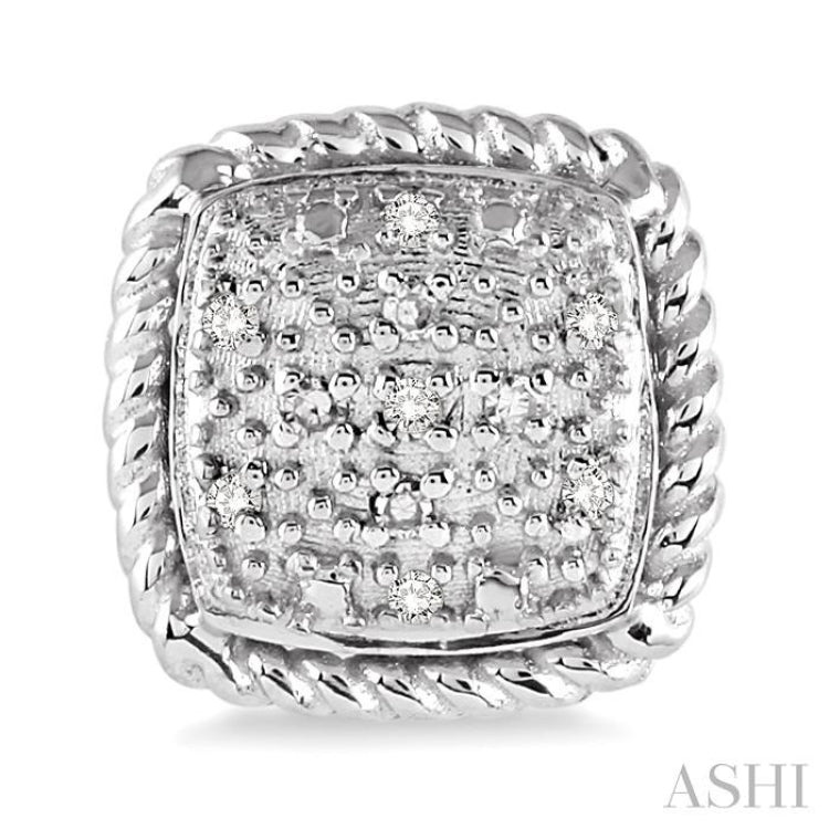 1/20 ctw Single Cut Diamond Earrings in Sterling Silver