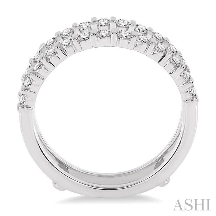 5/8 ctw Round Cut Diamond Insert Ring in 14K White Gold