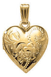 14k Gold-Filled Heart Locket with 18" Gold Filled Rope Chain
