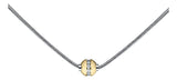 Genuine Sterling Silver Cape Cod Necklace with 14k Yellow Gold Bead and .33ctw Diamonds
