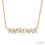 1/5 ctw Scatter Baguette Cut Diamond Fashion Necklace in 14K Yellow Gold
