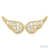 Angel Wings Petite Diamond Earrings