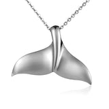 Life@Sea Genuine Sterling Silver Whale Tail Pendant Necklace