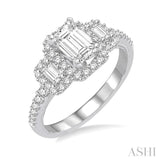 1/3 Ctw Diamond Semi-Mount Engagement Ring in 14K White Gold