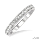 1/4 Ctw Round Cut Diamond Wedding Band in 14K White Gold