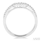 1/5 Ctw Round Cut Diamond Wedding Band in 14K White Gold