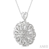 1/20 Ctw Snowflake Single Cut Diamond Fashion Pendant with Chain in Sterling Silver