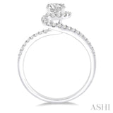 1/3 Ctw Diamond Semi-mount Engagement Ring in 14K White Gold