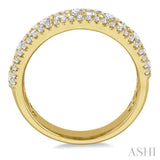 1 Ctw Baguette & Round Cut Diamond Fashion Band in 14K Yellow Gold