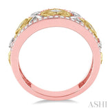 5/8 Ctw Diamond Fashion Ring in 14K Tri Color Gold