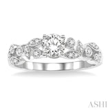 1/6 Ctw Diamond Semi-Mount Engagement Ring in 14K White Gold