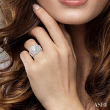 1 1/2 ctw Diamond Semi-mount Engagement Ring in 14K White Gold