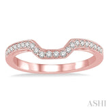 1/4 Ctw Round Cut Diamond Wedding Band in 14K Rose Gold