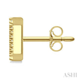 1/10 Ctw Initial 'Z' Single Cut Diamond Earrings in 10K Yellow Gold