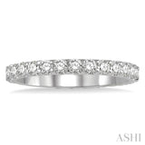1 Ctw Round Cut Diamond Eternity Band in 14K White Gold