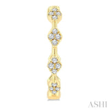 1/6 Ctw Geometric Shape Round Cut Diamond Fashion Hoop Earrings in 10K Yellow Gold