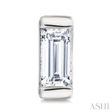 1/10 Ctw Baguette Diamond Petite Fashion Earrings in 10K White Gold