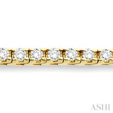 10 Ctw Square Shape Round Cut Diamond Tennis Bracelet in 14K Yellow Gold