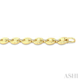 5/8 Ctw Bold Mariner Link Round Cut Diamond Fashion Bracelet in 14K Yellow Gold