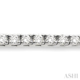 10 Ctw Square Shape Round Cut Diamond Tennis Bracelet in 14K White Gold