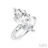 1/3 Ctw Akari Marquise Shape Baguette and Round Cut Diamond Semi Mount Engagement Ring in 14K White Gold