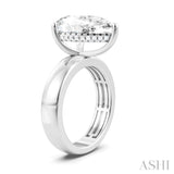 1/6 Ctw Pear Shape Round Cut Diamond Semi-Mount Engagement Ring in 14K White Gold