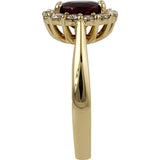 Gems of Distinction Collection's 14k Yellow Gold 2.04ct Ruby & .61ctw Diamond Euro Shank Ring