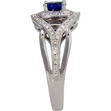 Gems of Distinction Collection's 14k White Gold .71ct Aquamarine & .35ctw Diamond Ring