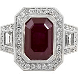 Gems of Distinction Collection's 18K White Gold 5.12ct Ruby & 1.39ctw Diamond Ring