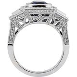 Gems of Distinction Collection's Platinum 4.21ct Sapphire & 1.22ctw Diamond Ring