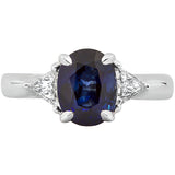 Gems of Distinction Collection's 18k White Gold 2.71ct Sapphire & .44ctw Diamond Ring