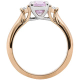 Gems of Distinction Collection's 14k Rose & White Gold 1.98ct Peach/Pink Sapphire & .32ctw Diamond Ring