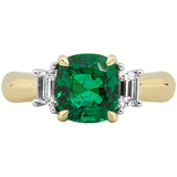 Gems of Distinction Collection's 18k Yellow & White Gold 2.10ct Emerald & .36ctw Diamond Ring