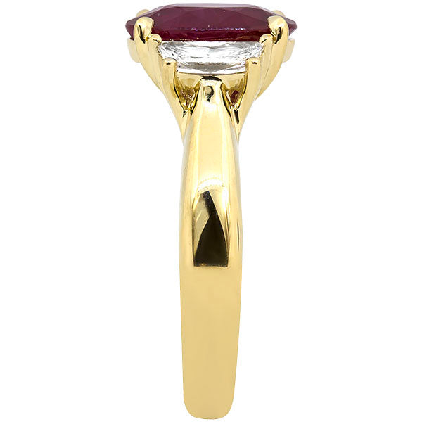 Gems of Distinction Collection's 18k Yellow Gold 3.14ct Burmese Ruby & .57ctw Diamond Ring