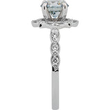 Gems of Distinction Collection's 14k White Gold 1.40ct Irradiated Blue Diamond & 1.66ctw White Diamond Ring