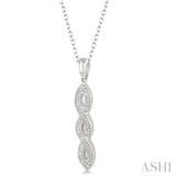 1/20 ctw Round Cut Diamond Infinity Pendant in Sterling Silver with Chain