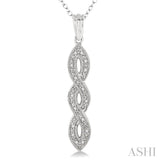 1/20 ctw Round Cut Diamond Infinity Pendant in Sterling Silver with Chain