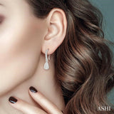 3/8 ctw Pear Shape Diamond Lovebright Earrings in 14K White Gold