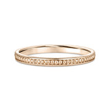 10k Gold Beaded Channel Stackable Fashion Ring