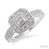 1/20 ctw Single Cut Diamond Ring in 10K White Gold