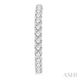 4.00 ctw Inside-Out Round Cut Diamond Hoop Earrings in 14K White Gold