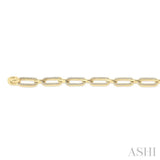 1.00 ctw Round Cut Diamond Paperclip Bracelet in 14K Yellow Gold