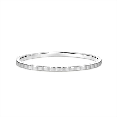 10k Gold Square Cut Stackable Fashion Ring