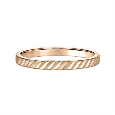 10k Gold Leaf Pattern Stackable Fashion Ring