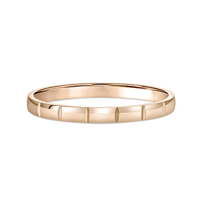 10k Gold Rectangle Cut Stackable Fashion Ring