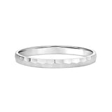 10k Channeled Hammered Style Stackable Fashion Ring