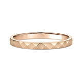 10k Gold Diamond Wave Pattern Stackable Fashion Ring