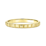 10k Gold Flat-Top Pyramid Style Stackable Fashion Ring