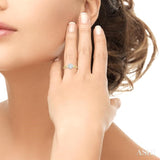 3/8 Ctw Lovebright Round Cut Diamond Paperclip Link Engagement Ring in 14K Yellow and White Gold